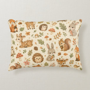 Coussins Décoratifs Motif aquarelle d'animaux mignons de la forêt