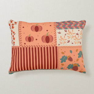 Coussins Décoratifs Motif Art Patchwork Gland de Feuille d'Automne
