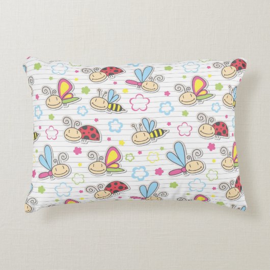 Coussins Décoratifs motif avec des insectes (Devant)