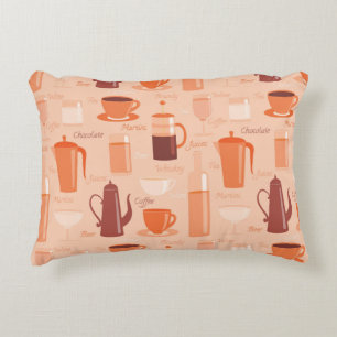 Coussins Décoratifs Motif avec les boissons et le texte