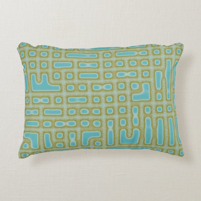 Coussins Décoratifs Motif Bleu Vert (Devant)