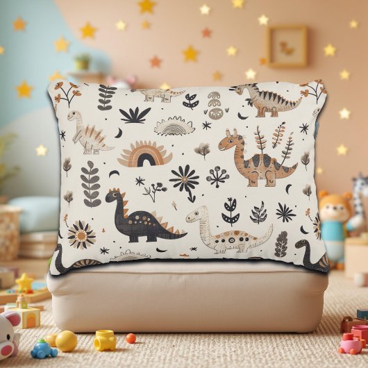 Coussins Décoratifs Motif Boho Jungle Dinosaur
