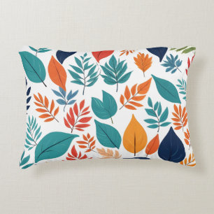 Coussins Décoratifs Motif botanique avec feuilles tropicaux sur blanc