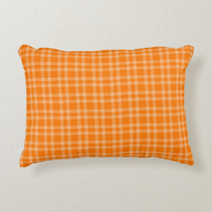Coussins Décoratifs Motif carreaux orange
