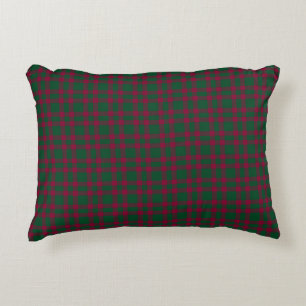Coussins Décoratifs Motif carreaux vert et Bourgogne