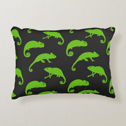 Coussins Décoratifs Motif Chameleon Vert (Devant)