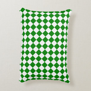 Coussins Décoratifs Motif Chevron Vert et Blanc Gras 30 x 40 cm