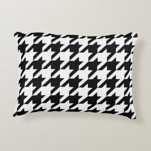 Coussins Décoratifs Motif classique en Houndstooth : Noir & Blanc Vint