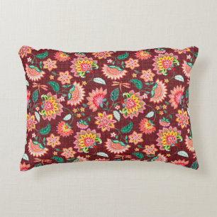 Coussins Décoratifs Motif classique vintage fleuri sans couture avec V