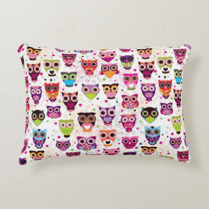 Coussins Décoratifs Motif coloré de hibou pour les enfants 2