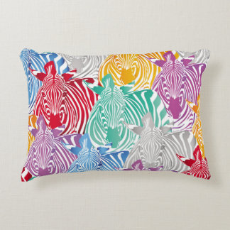 Coussins Décoratifs Motif coloré zèbre sans soudure. Textu animal sauv