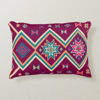 Coussins Décoratifs Motif d'art populaire géométrique sud-ouest Plum B