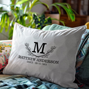 Coussins Décoratifs Motif de balle de golf personnalisé Nom Monogramm