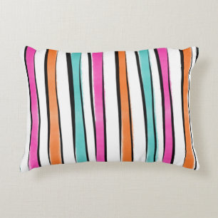 Coussins Décoratifs Motif de bande aquarelle simple