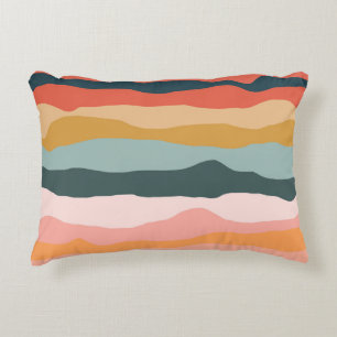 Coussins Décoratifs Motif de bande de corail terrestre coloré Abstrait