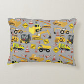 Coussins Décoratifs Motif de camions de construction (Dos)