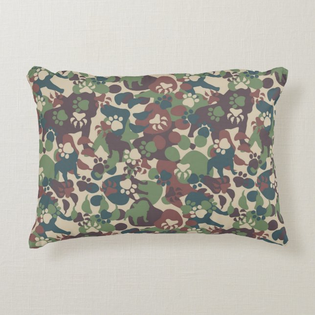 Coussins Décoratifs Motif de camouflage de chien (Devant)