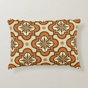 Coussins Décoratifs Motif de carreaux marocains - Rouille et Tan