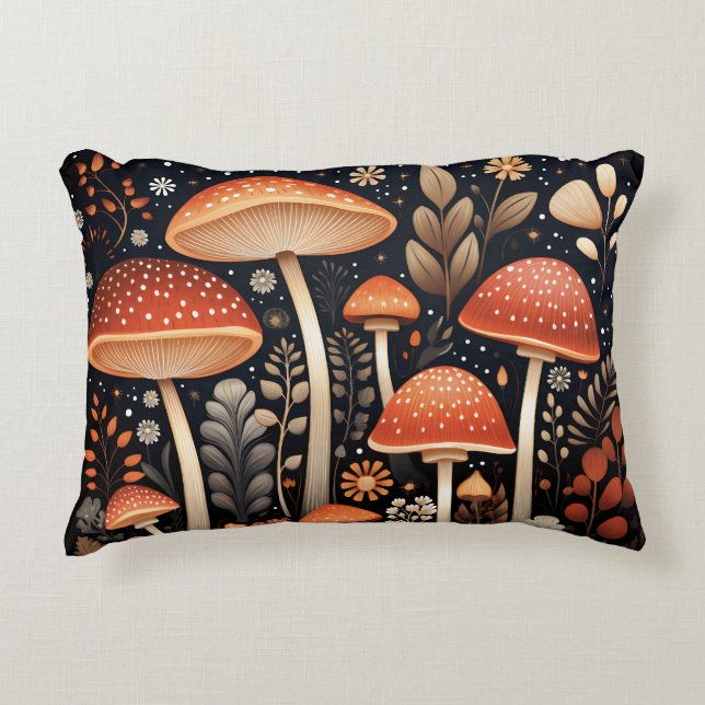 Coussins Décoratifs Motif de champignons Boho Woodland (Devant)