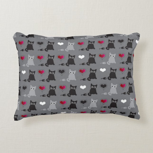 Coussins Décoratifs motif de chaton et de souris (Devant)