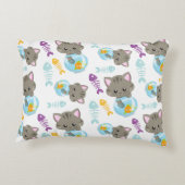 Coussins Décoratifs Motif De Chats, Chats Mignons, Chatons, Poisson (Dos)
