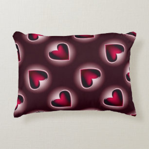 Coussins Décoratifs Motif de coeur rouge rose