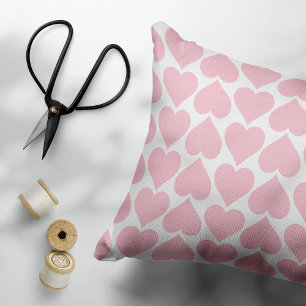 Coussins Décoratifs Motif de cœurs roses, Romantique, Amour