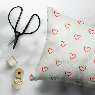 Coussins Décoratifs Motif de cœurs rouges, Mignon, Amour
