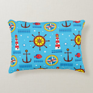 Coussins Décoratifs Motif de compas nautique