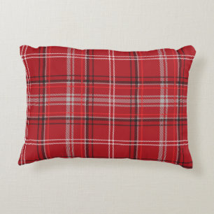 Coussins Décoratifs Motif de contrôle du bison rouge et noir