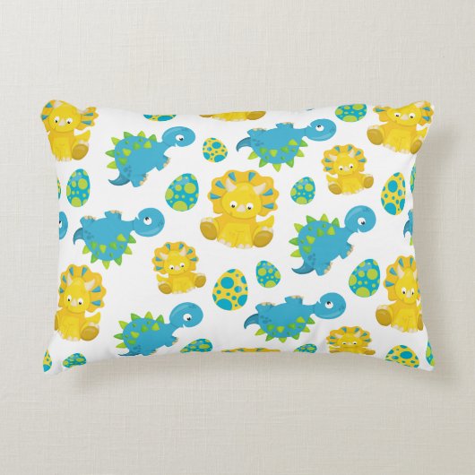 Coussins Décoratifs Motif de dinosaures, dinosaures mignons, bébé dino (Devant)