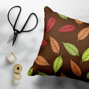 Coussins Décoratifs Motif De Feuilles, Feuilles Colorés, Feuilles D'Au