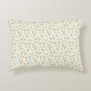 Coussins Décoratifs Motif de fleur sauvage vintage bleu jaune  