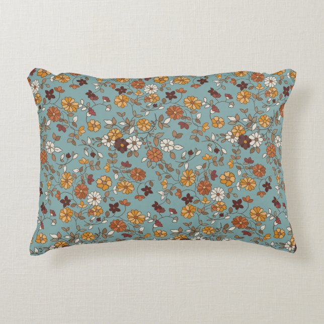 Coussins Décoratifs Motif de fleurs de Boho rétro (Devant)