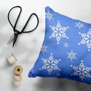Coussins Décoratifs Motif de flocons de neige, Flakes blancs, Neige, B