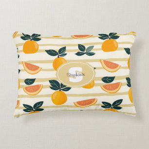 Coussins Décoratifs Motif de fruits d'agrumes avec Feuilles verts (4)