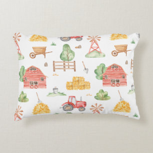 Coussins Décoratifs Motif de gentil fermier avec prénom pour enfants m