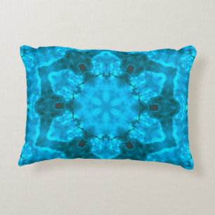 Coussins Décoratifs Motif de Kaleidoscope bleu glacé glacé glacé