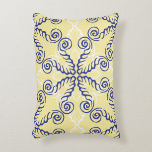 Coussins Décoratifs Motif de la marine Jaune blanc de défilement Couss
