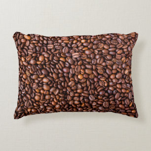 Coussins Décoratifs Motif de la texture alimentaire des fèves de caf