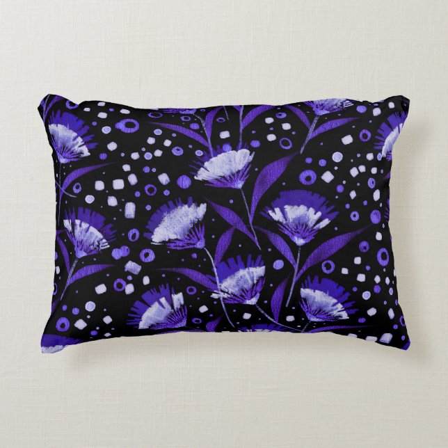 Coussins Décoratifs Motif  de l'aquarelle Abstraite (Devant)