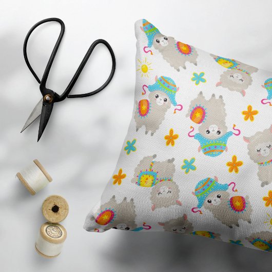 Coussins Décoratifs Motif De Llamas, Cute Llamas, Alpacas, Fleurs