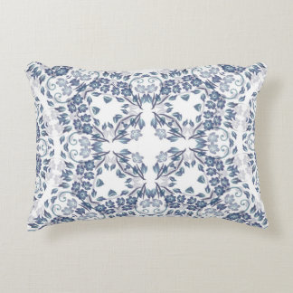 Coussins Décoratifs Motif de mandala géométrique bleu poussiéreux