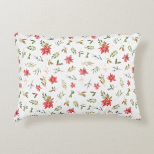 Coussins Décoratifs Motif de Noël Festif Aquarelle
