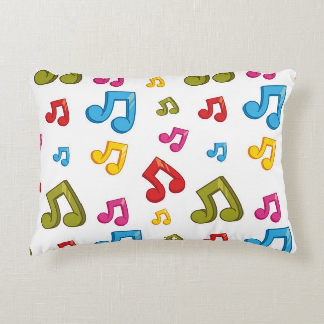 Coussins Décoratifs Motif de notes musicales (Devant)