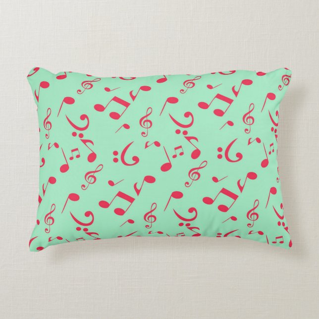 Coussins Décoratifs Motif de notes musicales (Devant)
