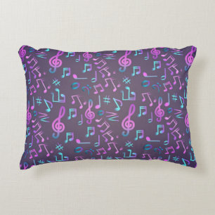 Coussins Décoratifs Motif de notes musicales