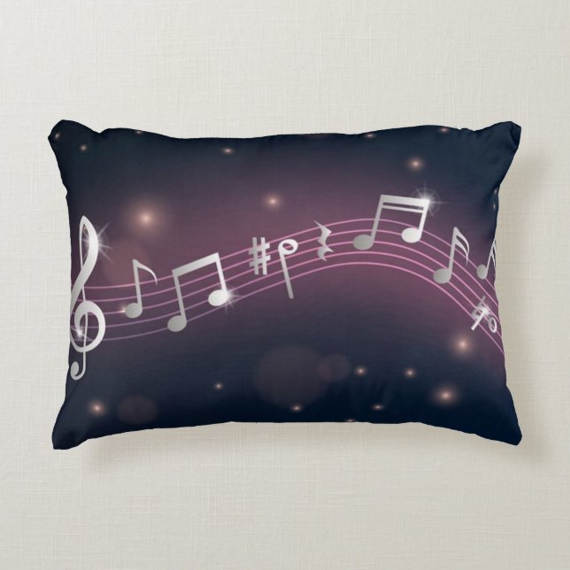 Coussins Décoratifs Motif de notes musicales (Devant)
