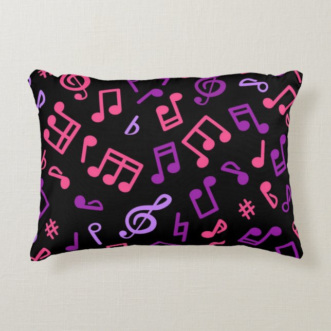 Coussins Décoratifs Motif de notes musicales (Devant)