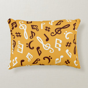 Coussins Décoratifs Motif de notes musicales